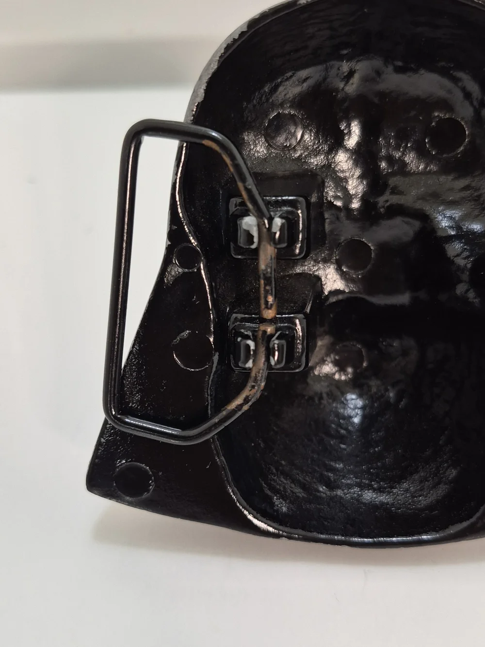 Glossy Black Helmet Belt Buckle
